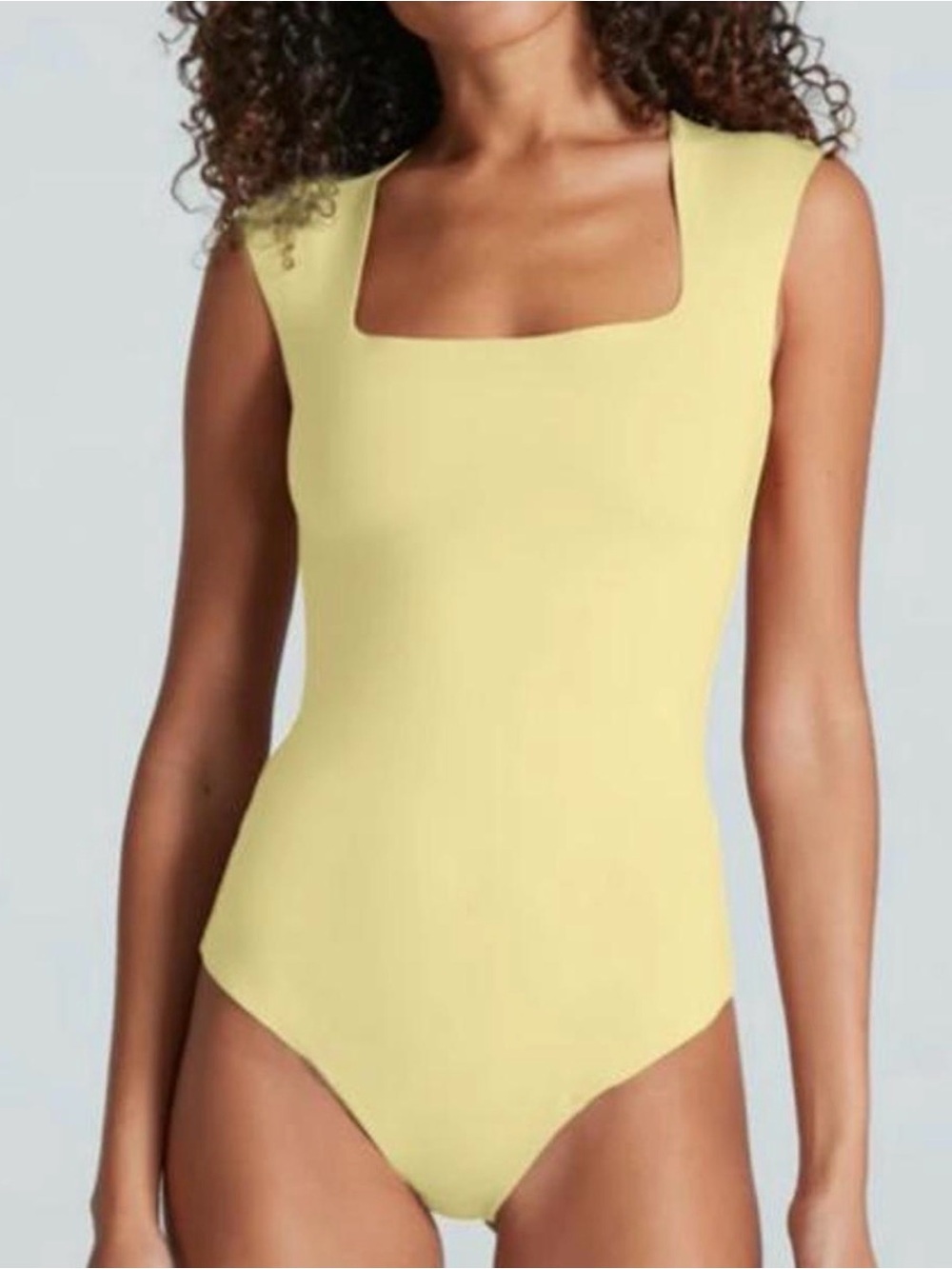 NWT Commando Neoprene Cap Sleeve  Yellow Bodysuit Size Smal